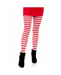 LEG AVENUE - COLLANT A RIGHE BIANCO/ROSSO