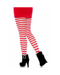 LEG AVENUE - COLLANT A RIGHE BIANCO/ROSSO