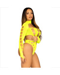 LEG AVENUE - BODY SENZA CUCITURE CON PERIZOMA GIALLO