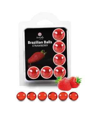 SECRETPLAY - SET 6 PALLINE BRASILIANE FRAGOLA