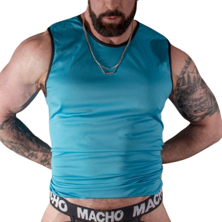 MACHO - T-SHIRT BLU L/XL