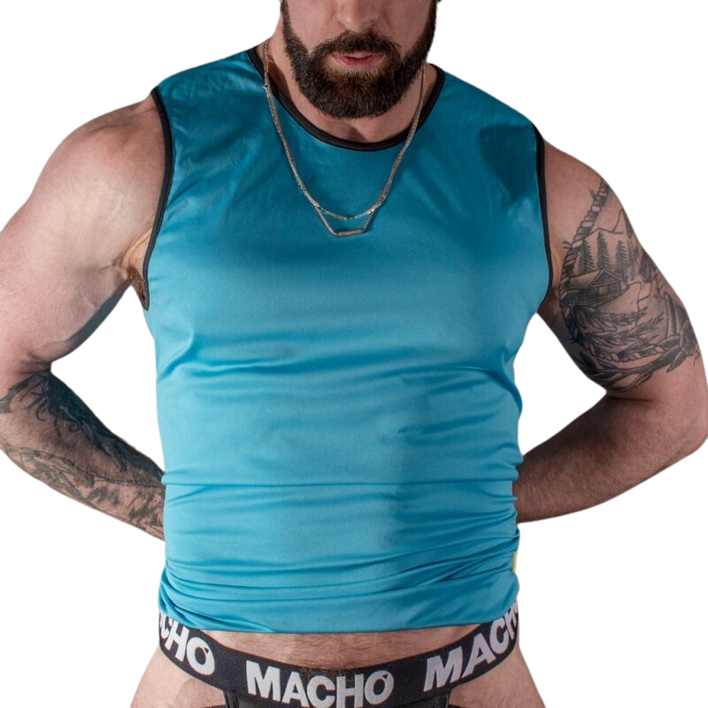 MACHO - T-SHIRT BLU L/XL