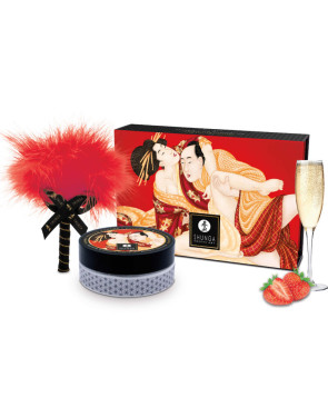 SHUNGA - KIT POLVERE DA MASSAGGIO COMMESTIBILE ALLA FRAGOLA