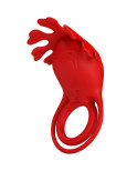 PRETTY LOVE - ANELLO VIBRATORE RUBEN 7 VIBRAZIONI IN SILICONE ROSSO