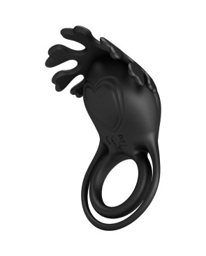 PRETTY LOVE - ANELLO VIBRATORE RUBEN 7 VIBRAZIONI IN SILICONE NERO