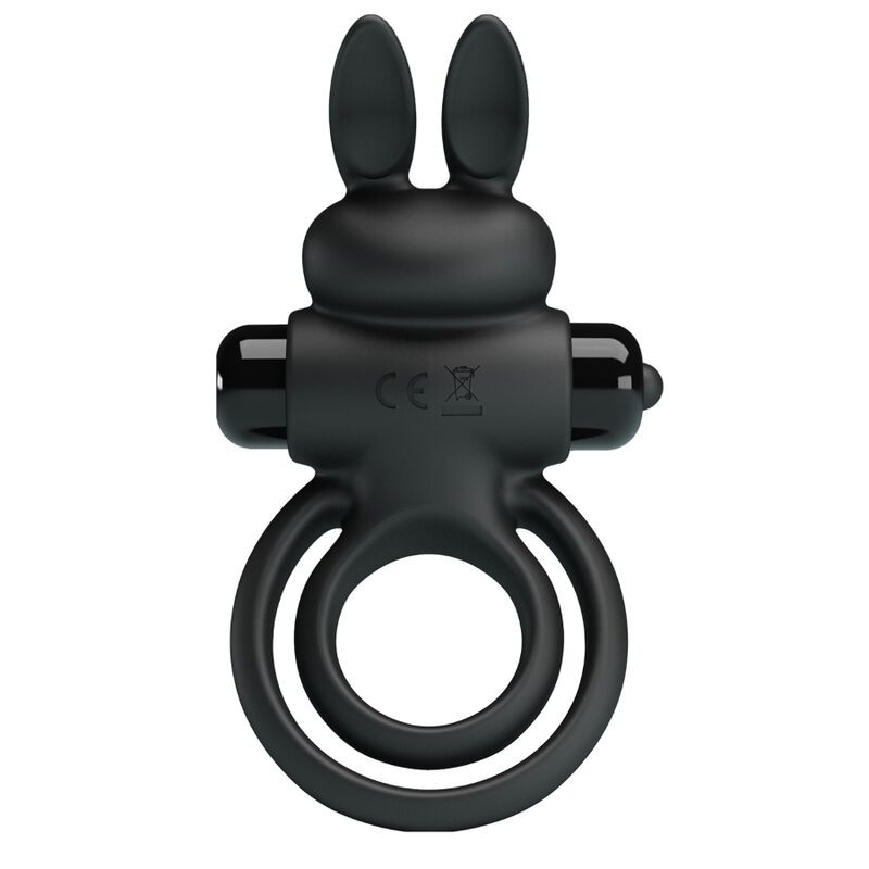 PRETTY LOVE - ANELLO VIBRATOR III RABBIT PER PENE NERO