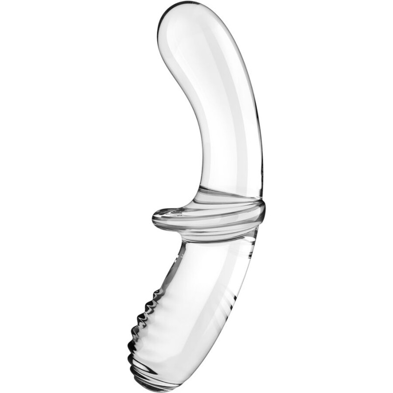 SATISFYER - DILDO DOPPIO CRISTALLO BLU