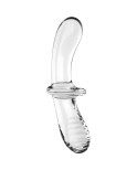 SATISFYER - DILDO DOPPIO CRISTALLO BLU