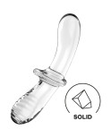 SATISFYER - DILDO DOPPIO CRISTALLO BLU