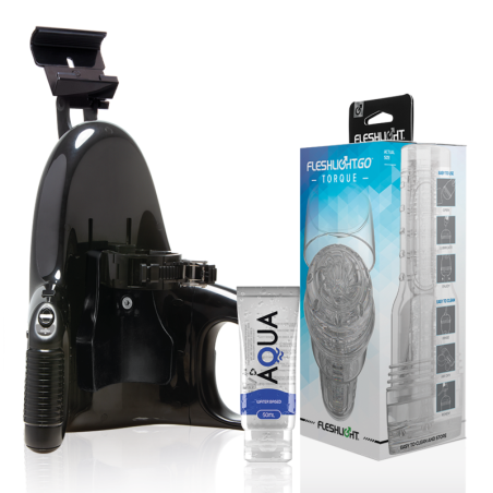 FLESHLIGHT - GO MASTURBADOR TORQUE ICE + LANCIO UNIVERSALE + LUBRIFICANTE DI QUALITÀ AQUA 50 ML