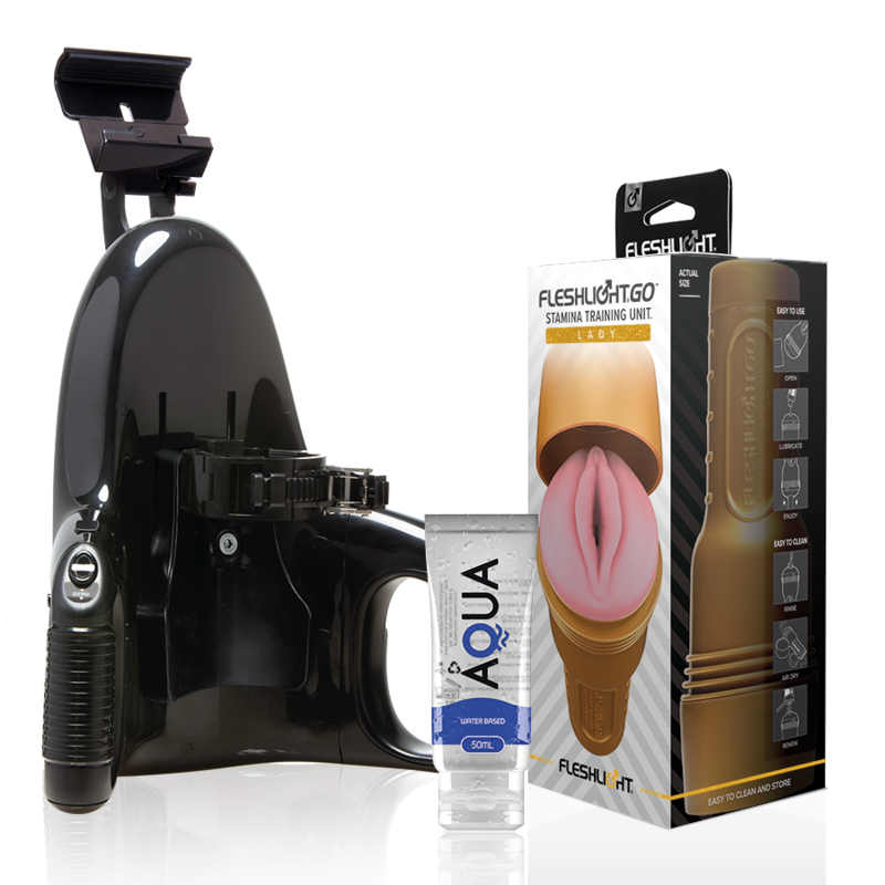 FLESHLIGHT - STAMINA GO TRAINING UNIT LADY + LANCIO UNIVERSALE + LUBRIFICANTE AQUA QUALITÀ 50 ML