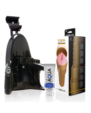 FLESHLIGHT - UNIT DI ALLENAMENTO PINK LADY STAMINA + LANCIO UNIVERSALE + LUBRIFICANTE AQUA QUALITÀ 50 ML