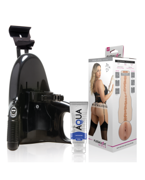 FLESHLIGHT - MIA MALKOVA BOSS LEVEL + LANCIO UNIVERSALE + LUBRIFICANTE AQUA QUALITÀ 50 ML