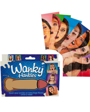 SPENCER  FLEETWOOD - WANKY HANKIES 7 FAZZOLETTI DA DONNA EXTRA LARGE