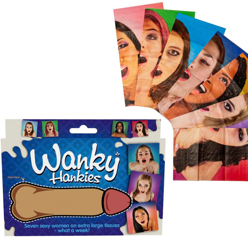 SPENCER  FLEETWOOD - WANKY HANKIES 7 FAZZOLETTI DA DONNA EXTRA LARGE