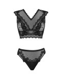 LIVCO CORSETTI FASHION - TIMOSAN LC 90631 REGGISENO + SLIP NERO L/XL