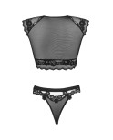 LIVCO CORSETTI FASHION - TIMOSAN LC 90631 REGGISENO + SLIP NERO L/XL