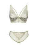 LIVCO CORSETTI FASHION - PINE LC 90667 REGGISENO + SLIP KHAKI L/XL