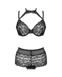 LIVCO CORSETTI FASHION - LINERA FOR THE SENSES COLLEZIONE BRA + PANTY NERO L/XL