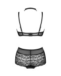 LIVCO CORSETTI FASHION - LINERA FOR THE SENSES COLLEZIONE BRA + PANTY NERO L/XL