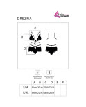 LIVCO CORSETTI FASHION - DREZNA LC 90733 REGGISENO + SLIP NERO L/XL