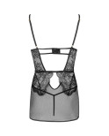 LIVCO CORSETTI FASHION - BARIRIN LC 90633 CAMICIA + PANTY NERO L/XL