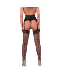 LIVCO CORSETTI FASHION - REGGISEGRIGLIE + CALZE NERO L/XL