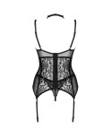 LIVCO CORSETTI FASHION - GIELLANDRA FOR THE SENSES COLLEZIONE CORSETTO + PANTY NERO L/XL