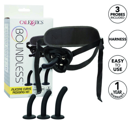 CALIFORNIA EXOTICS - BOUNDLESS KIT DI PEGGING PER CURVE IN SILICONE