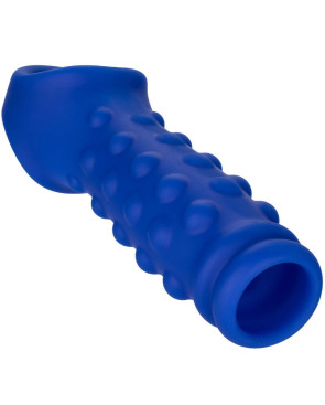 ADMIRAL - COPERTURA PER PENE CON PERLINE IN SILICONE LIQUIDO BLU