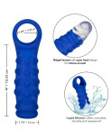 ADMIRAL - COPERTURA PER PENE CON PERLINE IN SILICONE LIQUIDO BLU