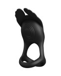 PRETTY LOVE - ANELLO PER PENE VIBRANTE 7 VIBRAZIONI IN SILICONE NERO