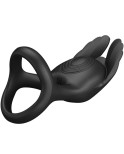 PRETTY LOVE - ANELLO PER PENE VIBRANTE 7 VIBRAZIONI IN SILICONE NERO