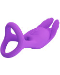 PRETTY LOVE - ANELLO PER PENE VIBRANTE 7 VIBRAZIONI IN SILICONE VIOLA