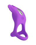 PRETTY LOVE - ANELLO PER PENE VIBRANTE 7 VIBRAZIONI IN SILICONE VIOLA