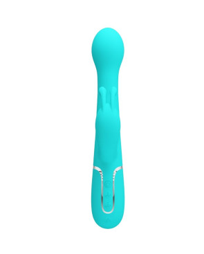 PRETTY LOVE - VIBRATORE DEJON RABBIT 3 IN 1 MULTIFUNZIONE VERDE ACQUA