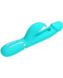 PRETTY LOVE - VIBRATORE DEJON RABBIT 3 IN 1 MULTIFUNZIONE VERDE ACQUA