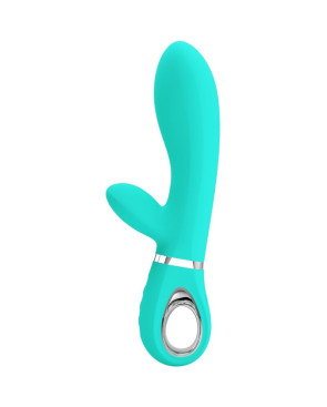 PRETTY LOVE - VIBRATORE MULTIFUNZIONE G-SPOT THOMAS VERDE ACQUA