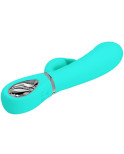 PRETTY LOVE - VIBRATORE MULTIFUNZIONE G-SPOT PRESCOTT VERDE ACQUA