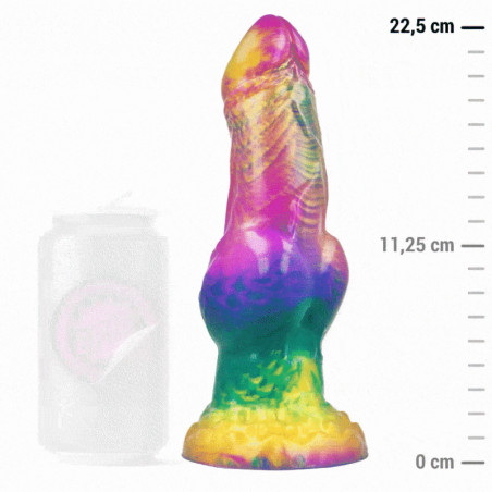 EPIC - DILDO IRIS CON TESTICOLI ARCOBALENO DI PIACERE