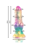 EPIC - DILDO IRIS CON TESTICOLI ARCOBALENO DI PIACERE