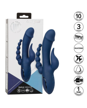 CALIFORNIA EXOTICS - VIBRATORE TRIPLO ORGASMO BLU