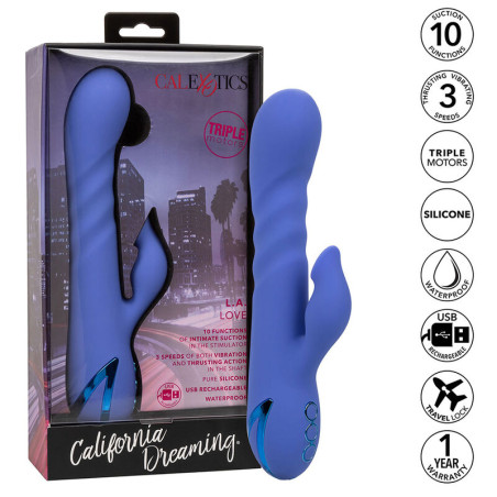 CALIFORNIA EXOTICS - LA LOVE VIBRATOR  SUCKER BLUE DI CALIFORNIA DREAMING