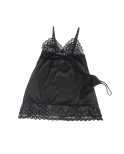 SUBBLIME - BABYDOLL CON PETTO STAMPA FLOREALE NERO L/XL