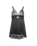 SUBBLIME - BABYDOLL CON PETTO STAMPA FLOREALE NERO L/XL