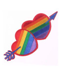 PRIDE - PATCH A CUORE CON BANDIERA LGBT