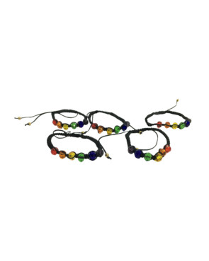 PRIDE - BRACCIALE CON SFERA DI VETRO LGBT FLAG