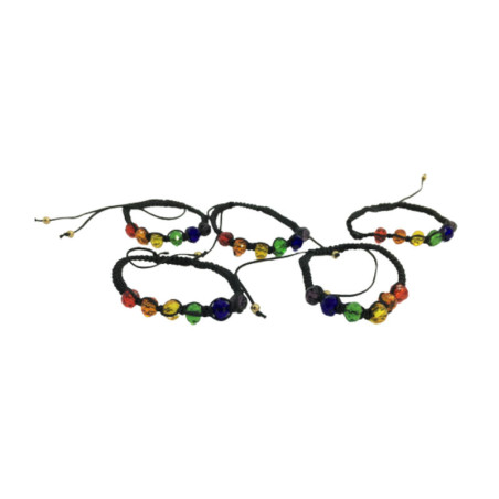 PRIDE - BRACCIALE CON SFERA DI VETRO LGBT FLAG