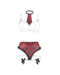 SUBBLIME - COSTUME SEXY DA SCUOLA CON REGGISENO L/XL