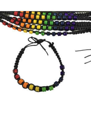 PRIDE - BRACELET BEADS LGBT FLAG